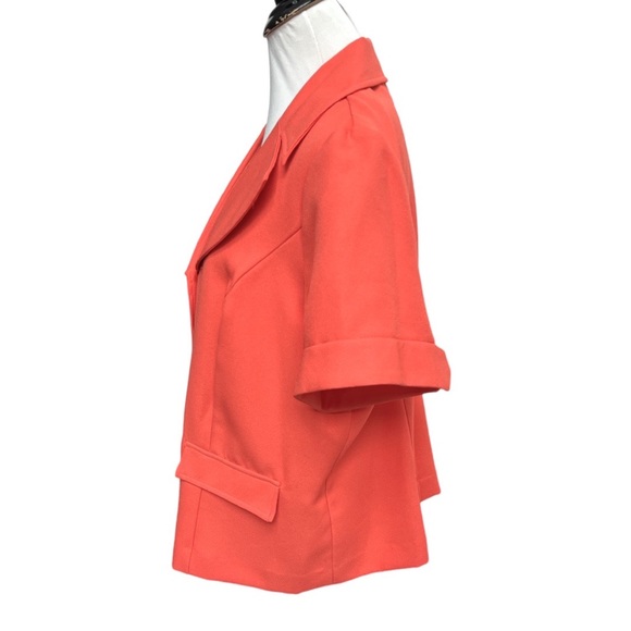 T. Milano Short Sleeve Blazer Peach Pink Size 16W - Picture 4 of 9